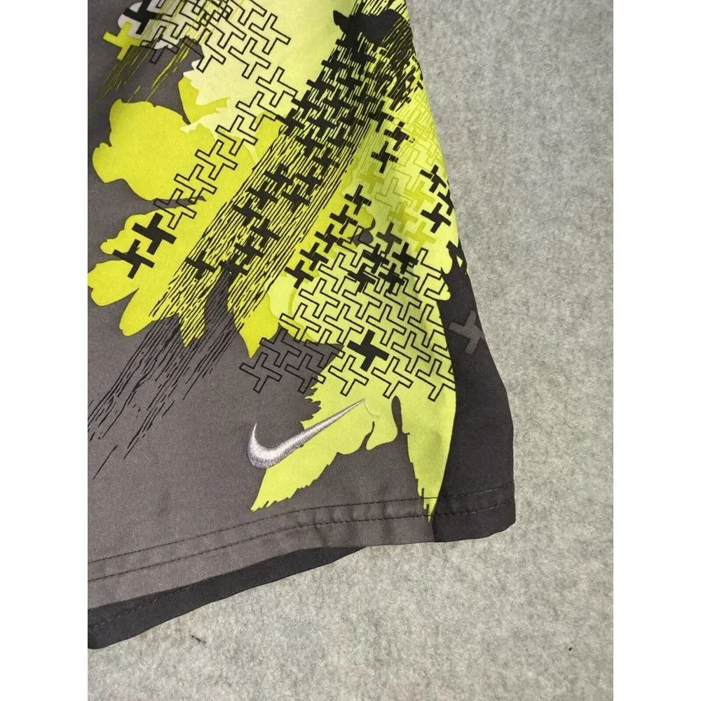 Vintage‎ Nike Swim Shorts Adult L Gray/Green Y2k